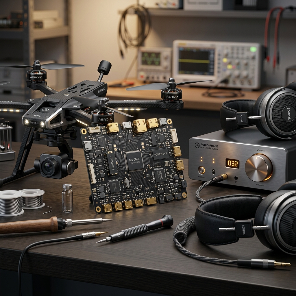 Diagnostic et réparation de circuits imprimés et d'équipements audio ou drones à Uccle